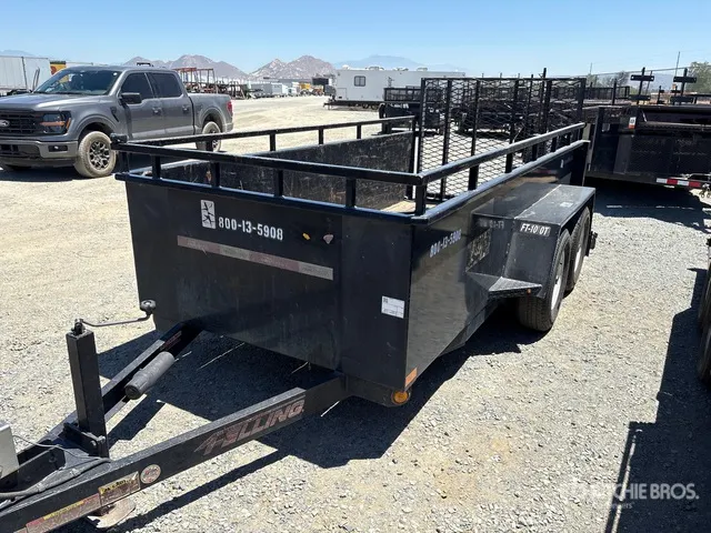 2017 Felling FT-10OT 12 ft T/A Open Top Utility Trailer