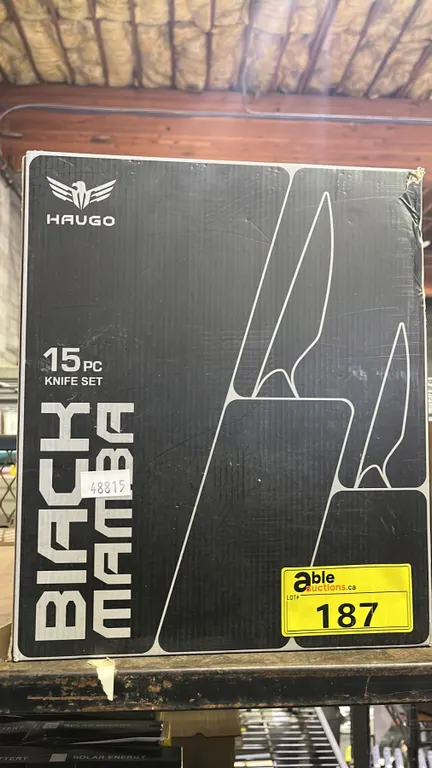 HAUGO 15 PCS BLACK MAMBA KNIFE SET