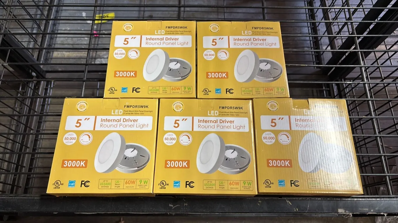 5 5INCH INTERNAL DRIVER FLUSH MOUNT SLIM PANEL LED DOWN LIGHTS 3000K
