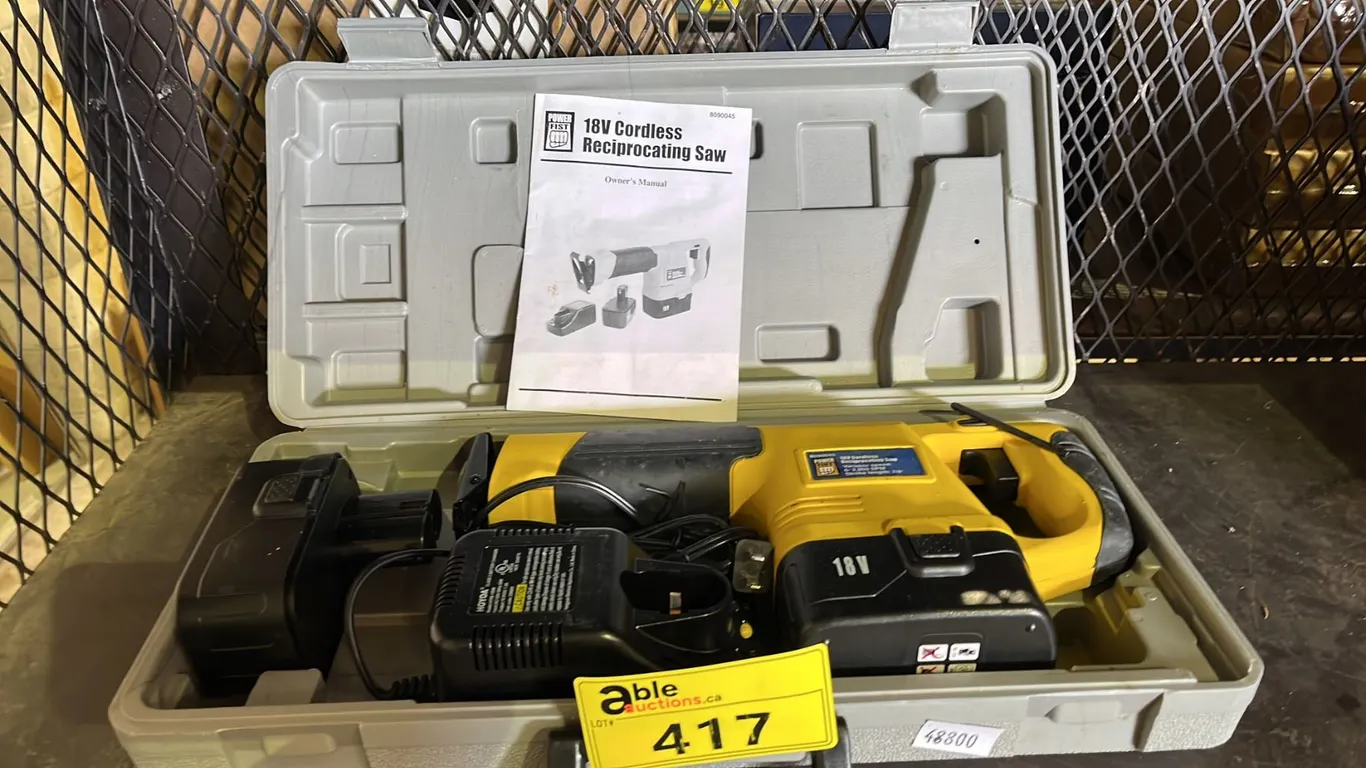 POWER FIST 18V CORDLESS RECIPROCATING SAW IN CASE
