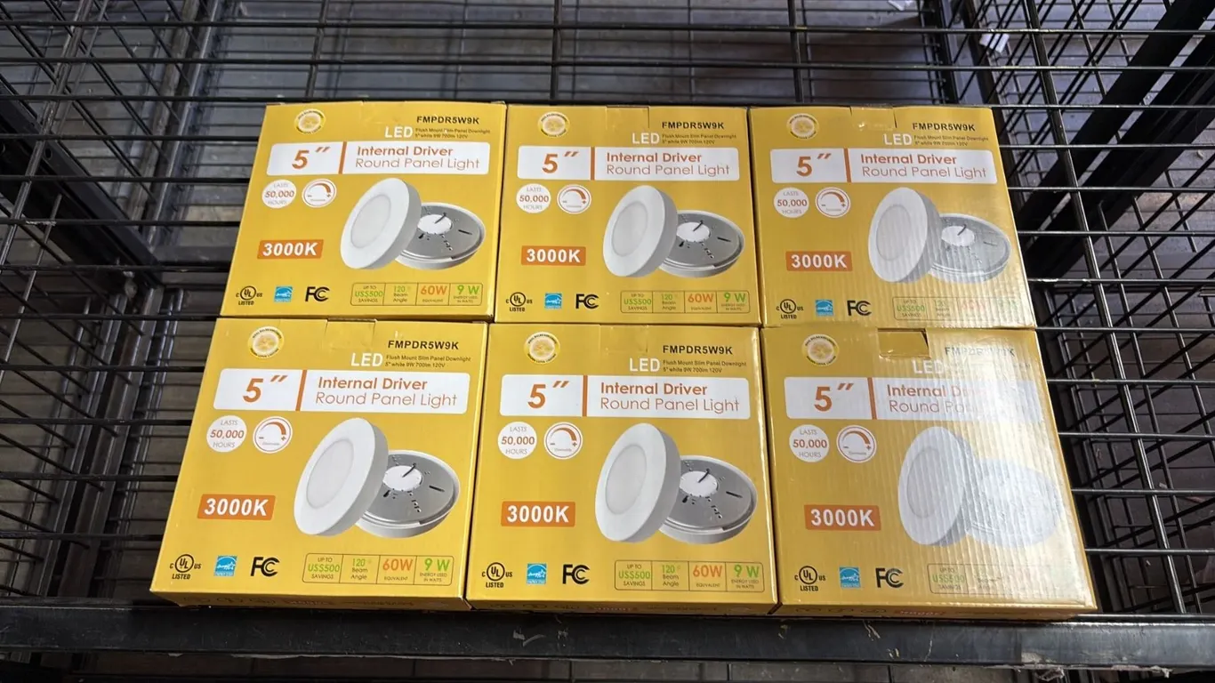 6 5INCH INTERNAL DRIVER FLUSH MOUNT SLIM PANEL LED DOWN LIGHTS 3000K