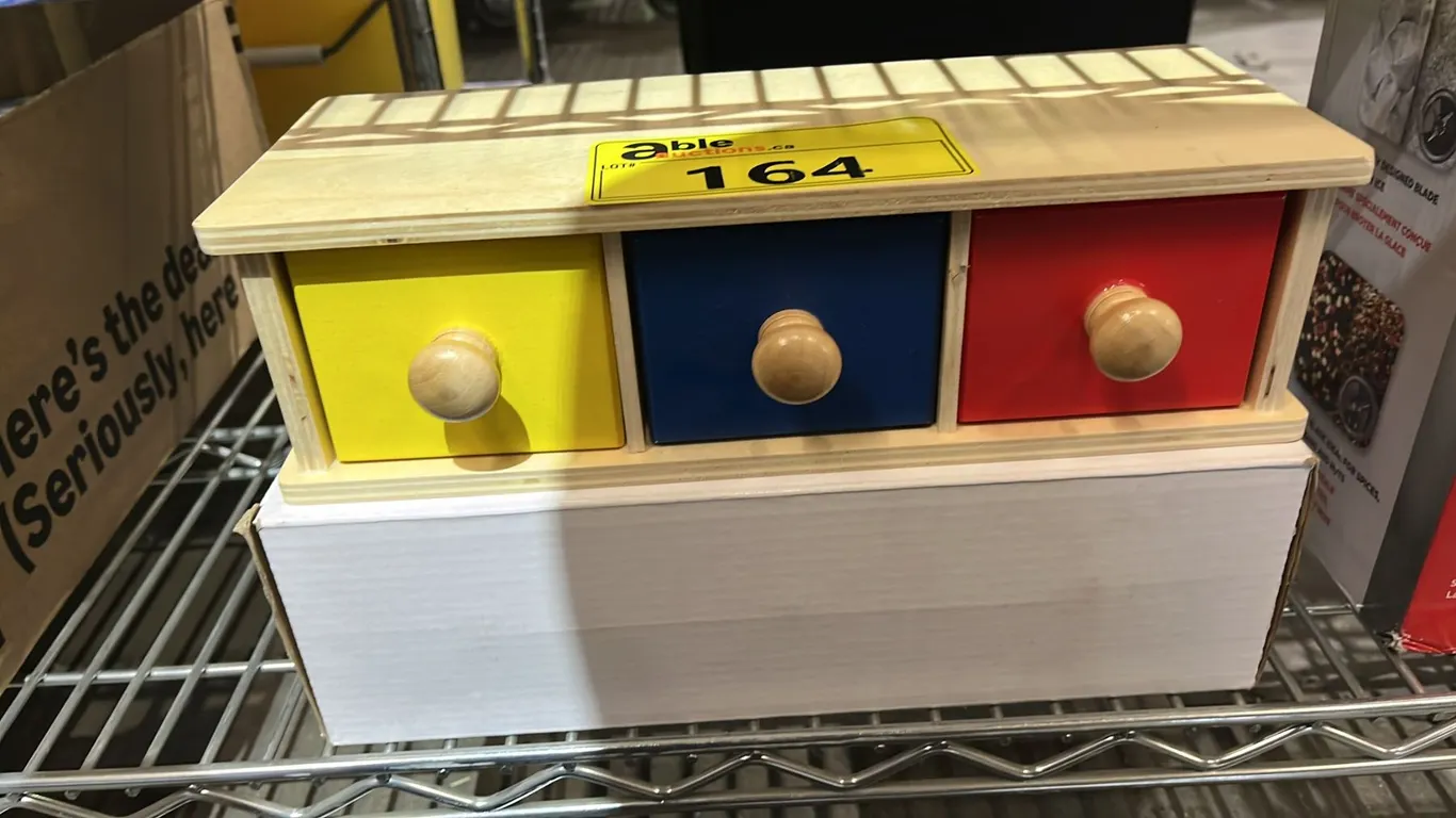 (2) WOOD MONTESSORI-STYLE COLOUR MATCHING EDUCATIONAL TOYS