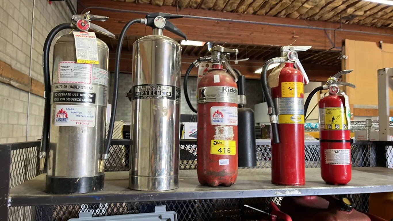 (5) ASSORTED EXTINGUISHER TANKS