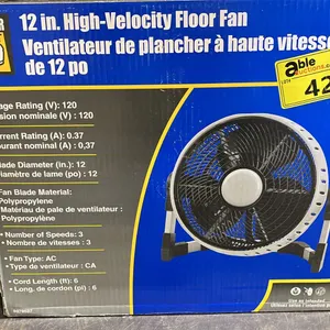 POWER FIST 12" HIGH VELOCITY FLOOR FAN