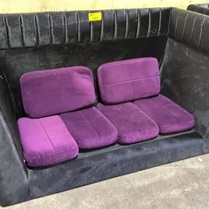FANCY VELOUR SOFA ( SOME CUSHIONS MISSING )