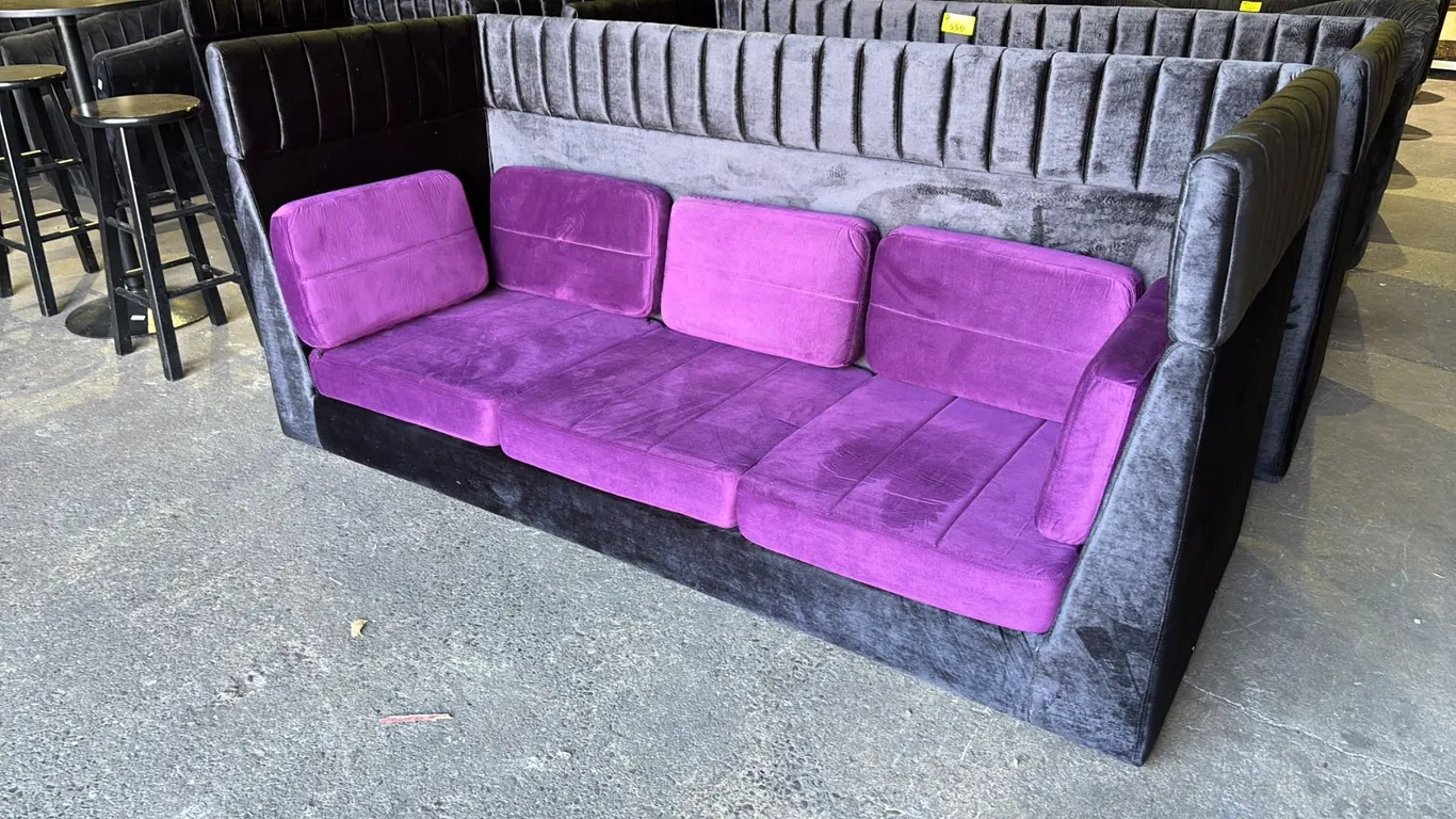 *NEW* VELOUR SOFA WITH CUSHIONS