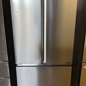 HISENSE STAINLESS STEEL FRENCH DOOR FRIDGE WITH ROLLOUT FREEZER 30"W