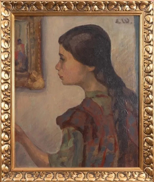 SIGNED 'PORTRAIT OF A YOUNG GIRL' OIL ON BOARD