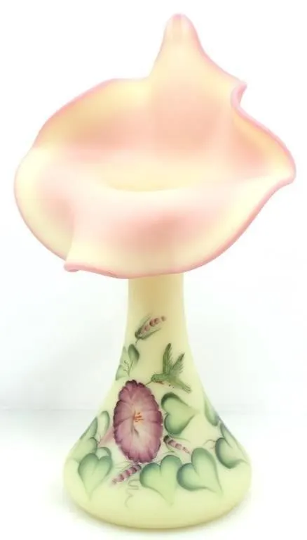 FENTON GLASS JACK-IN-THE-PULPIT PEGGY LANE VASE