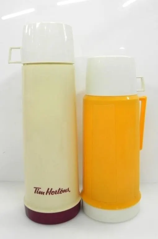TWO THERMOS BEVERAGE CANISTERS