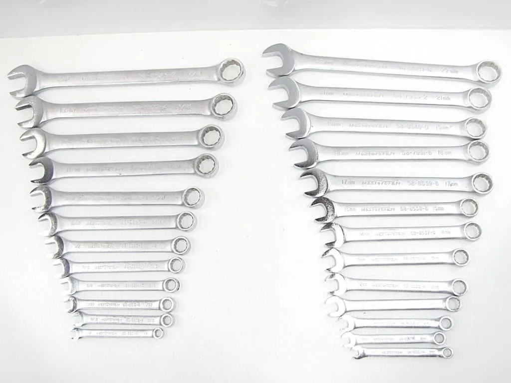 MASTERCRAFT METRIC & IMPERIAL COMBINATION WRENCHES