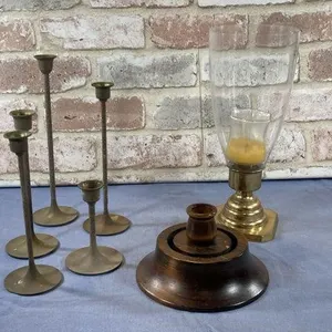ASSORTMENT OF CANDLEHOLDERS -5 LEONARD SILVER