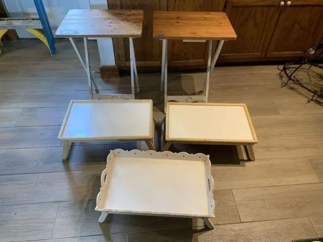 (5 PCS) TV TRAYS AND LAP TRAYS