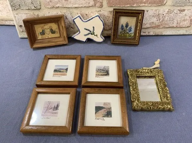 (8 PCS) ASSORTED WALL ART- FRAMED PRINTS,