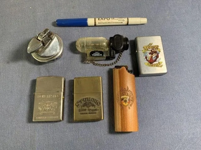 BAGGED LOT: SELECTION OF 6 ASSORTED LIGHTERS-