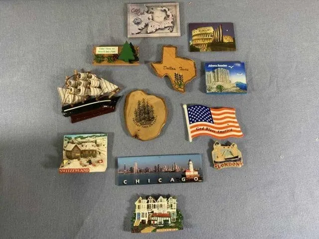 COLLECTION OF 12 PCS ASSORTED MAGNETS