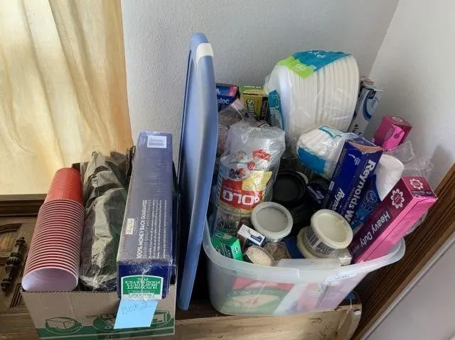 (2) CONTAINERS OF PAPER GOODS: FOIL, FOAM