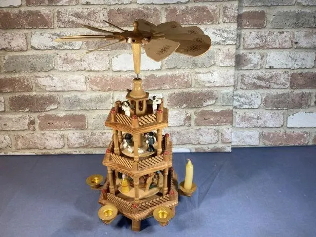 TRADITIONAL 3 TIER WOODEN GERMAN CHRISTMAS