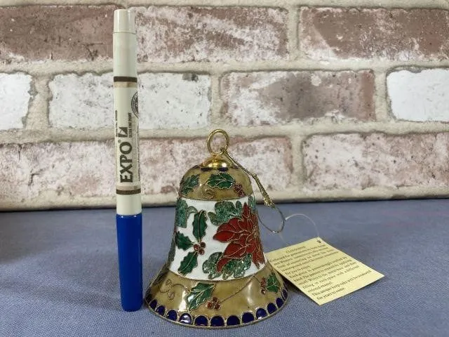 CLOISONNE COLLECTION BELL ORNAMENT BY "HOME