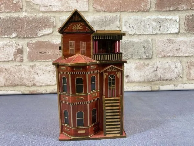 RED, 2-STORY HOUSE FIGURE, NOT WORKING