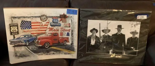 (2 PCS) POSTERS - 1 ROUTE 66, 1 TOMBSTONE MOVIE