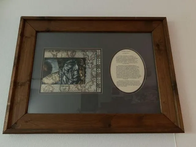 FRAMED "THEY MOVED THEM" PRINT & DESCRIPTION