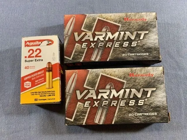 (3 PCS) BOXES OF AMMUNITION - 2 VARMINT EXPRESS