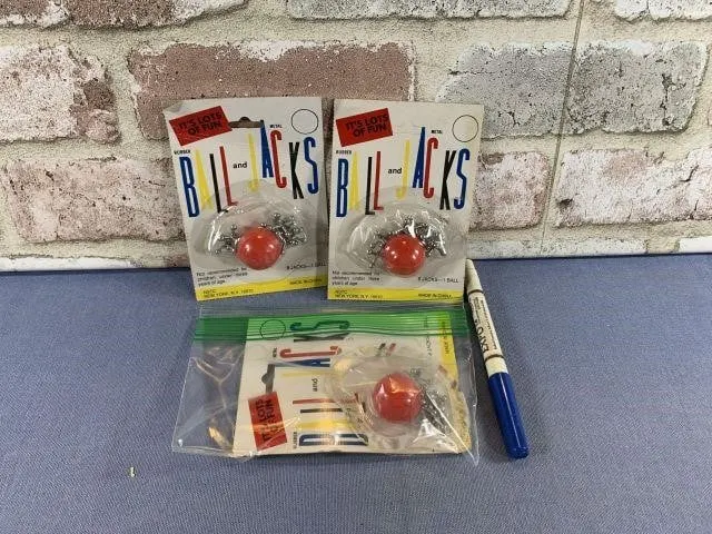 BOX OF VINTAGE BALL & JACKS SETS