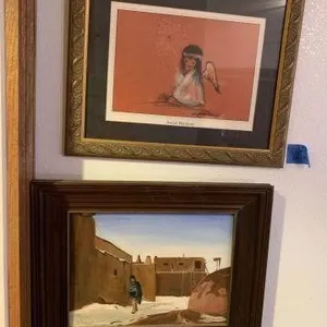 (2 PCS) FRAMED SOUTHWESTERN ART - 1 PRINT