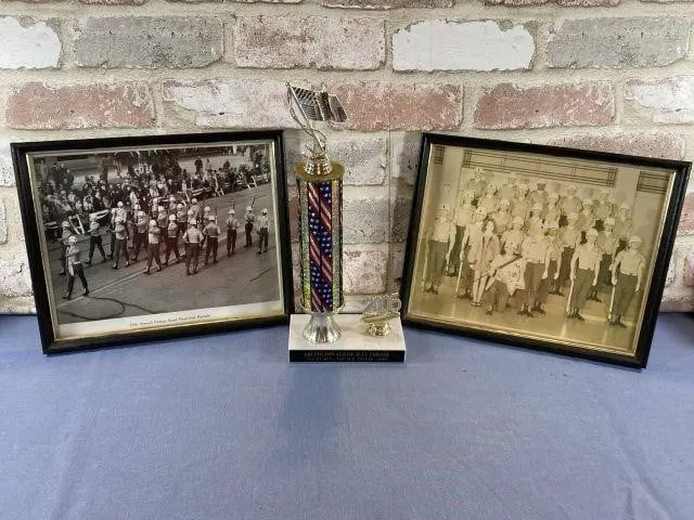 (3 PCS) 2 FRAMED SAM HOUSTON RIFLE DRILL TEAM