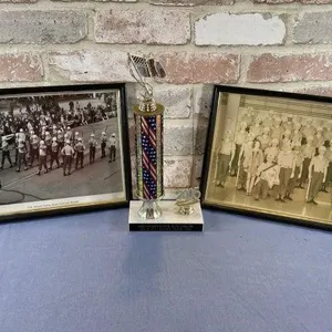 (3 PCS) 2 FRAMED SAM HOUSTON RIFLE DRILL TEAM