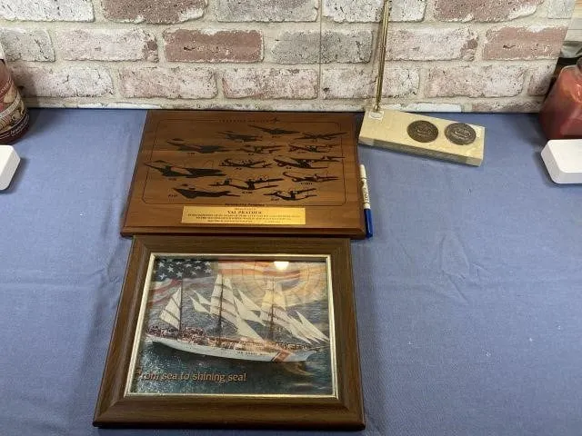 (3 PCS) FRAMED COAST GUARD SHIP PRINT 10" X 12";