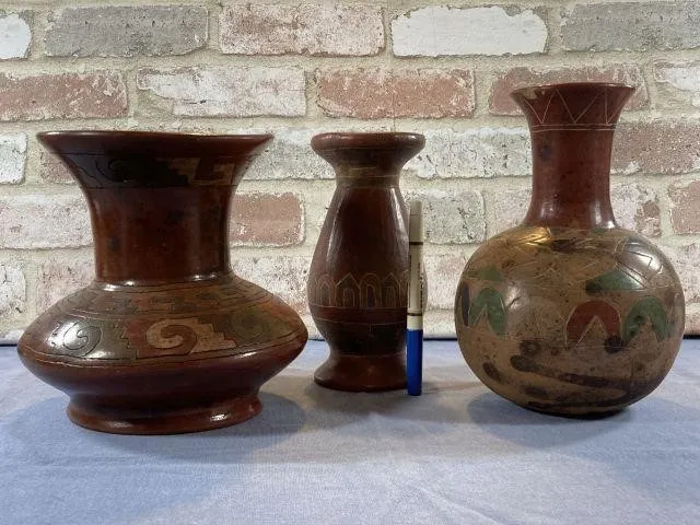 (3 PCS) VINTAGE CERAMIC / POTTERY VASES