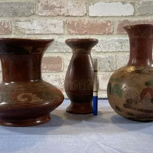 (3 PCS) VINTAGE CERAMIC / POTTERY VASES