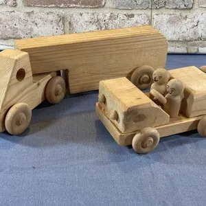 BOX LOT: WOOD TOY CAR & TRUCK