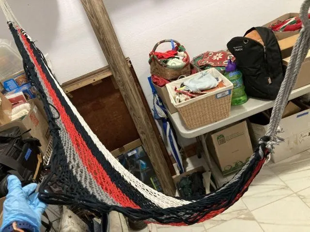 MULTI-COLOR WOVEN STORAGE HAMMOCK-NOT FOR