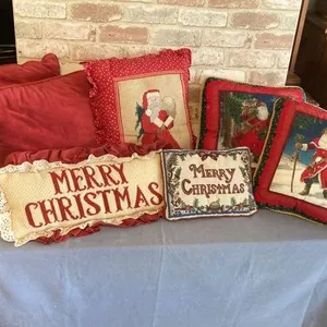 2 BAGS: ASSORTED CHRISTMAS THROW PILLOWS, 12 PCS