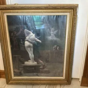 GILT FRAMED PRINT OF "PYGMALION AND GALATEA;
