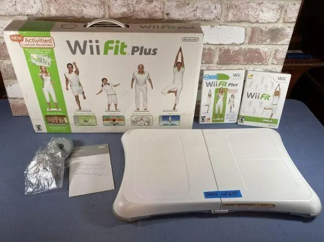 2 BOXES +; WII FIT PLUS (APPEARS NEW) A SECOND WII