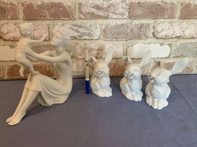 GROUPING: 4 WHITE FIGURINES; ALL ARE BY KAISER- W.