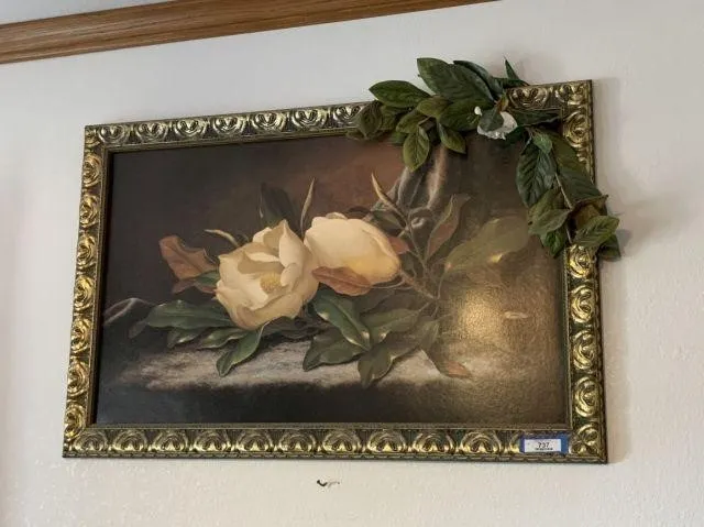 GILT FRAMED MAGNOLIA BLOSSOMS