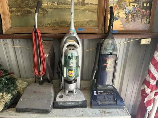 3 PCS: USED VACUUMS; CLARKE, BISSELL & HOOVER;