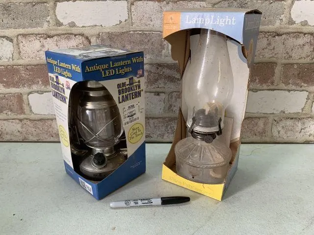 2 PCS: OLDE BROOKLYN LANTERN-ANTIQUE STYLE WITH