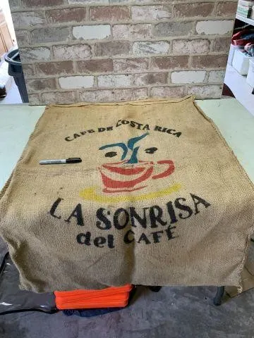 VINTAGE COSTA RICAN BURLAP COFFEE BAG