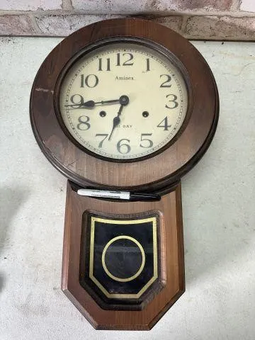 VINTAGE AMINEX 31 DAY WALL MOUNT TIME AND STRIKE