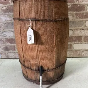 VINTAGE WOODEN NAIL OR HARDWARE KEG; WOOD