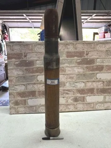 3-INCH MK6 WOODEN PRACTICE DRILL ROUND; POSSIBLY