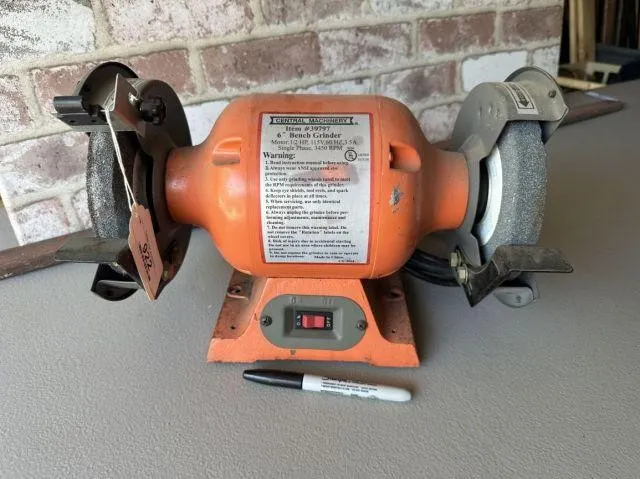 CENTRAL MACHINERY 6" ELECTRIC BENCH GRINDER,