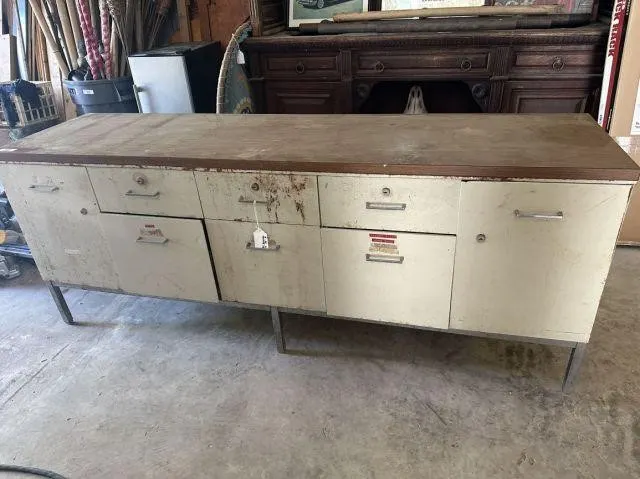 CONSOLE CABINET WITH 6 DRAWERS AND 2 DOORS;