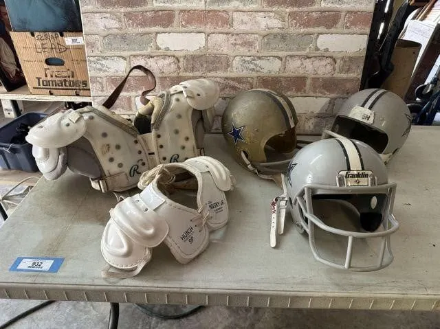 SELECTION OF VINTAGE FOOTBALL ACCESSORIES: 2 SETS